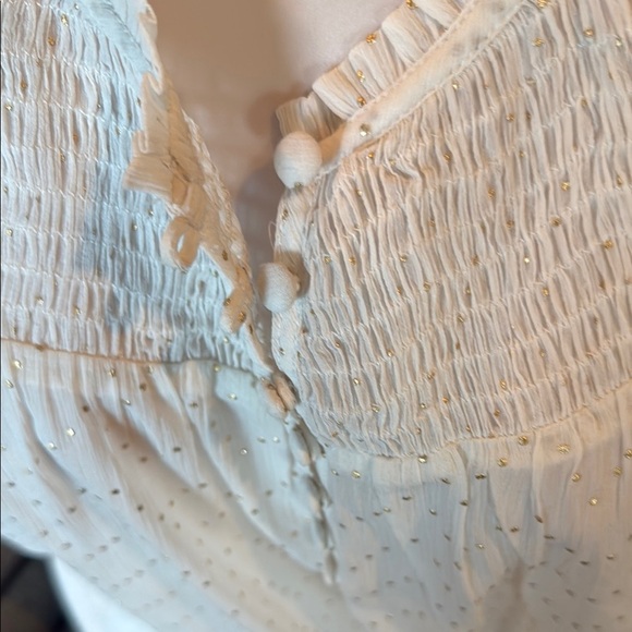 Jessica Simpson Cream Sleeveless Peplum Blouse - Picture 4 of 5